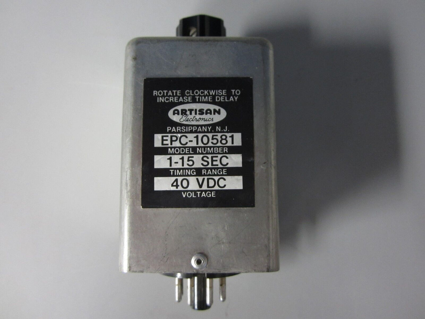 Artisan Electronics  EPC-10581 Time Delay, 1-15SEC, 40VDC