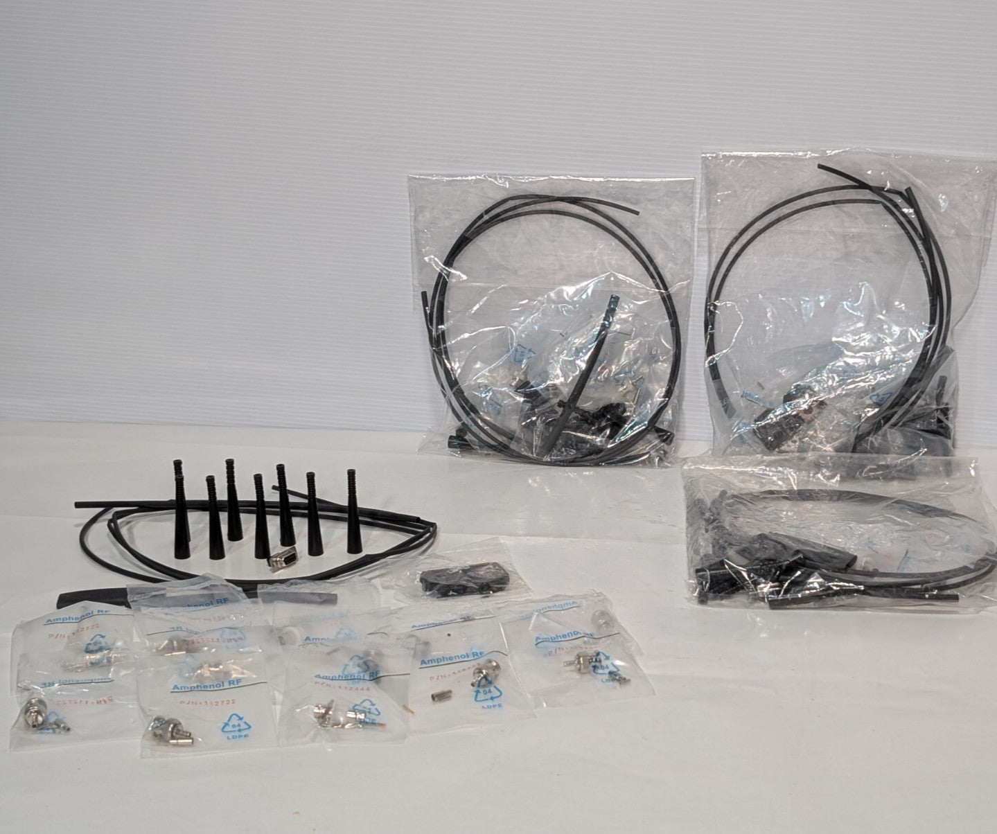 (4) Amphenol RF Kits: Connector/ Adapter Component Parts, 112722, 112444, More