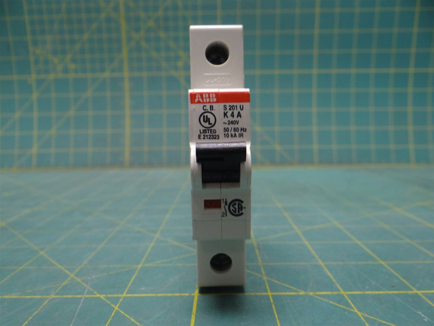 ABB S201-K4 277/480Y VAC, 60/110 VDC 4A 6kA Interrupt 1P K-Curve/Electromechanic
