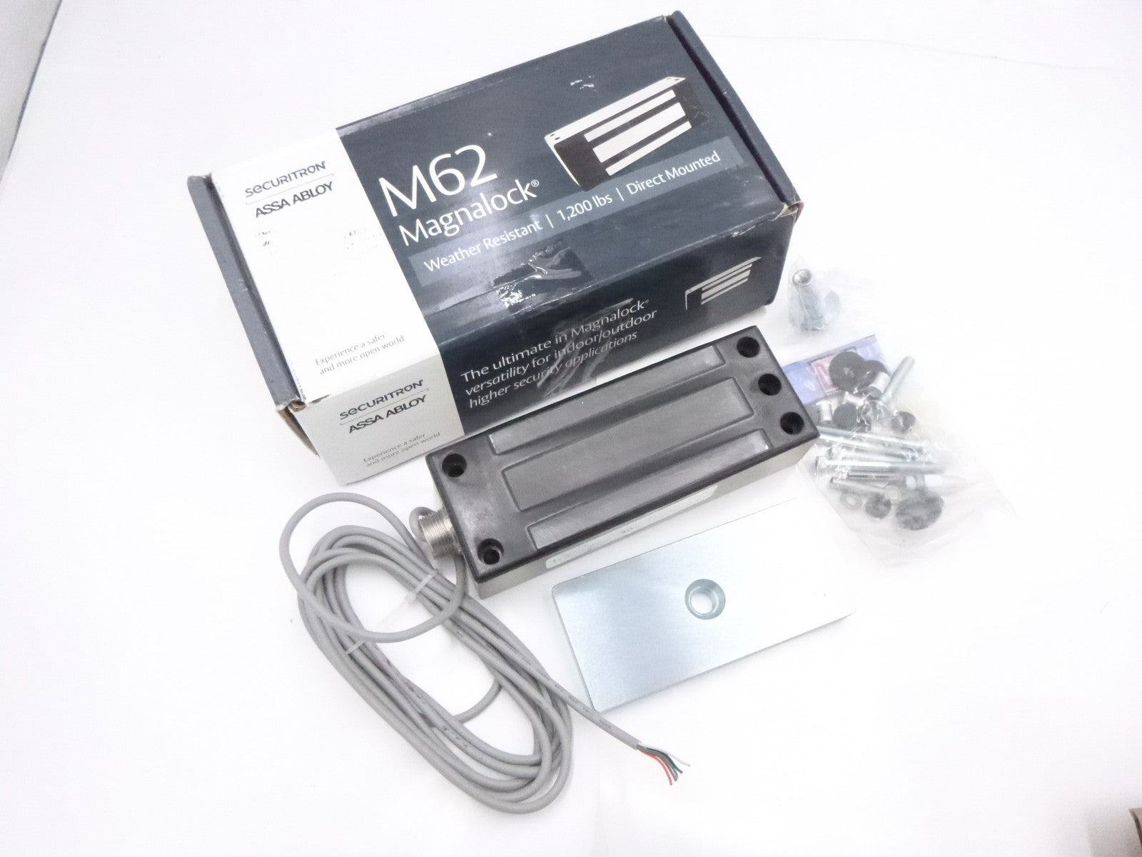 Securitron Assa Abloy M62FGB Maglock 1200LB Holding Force 12/24VDC Face Mount