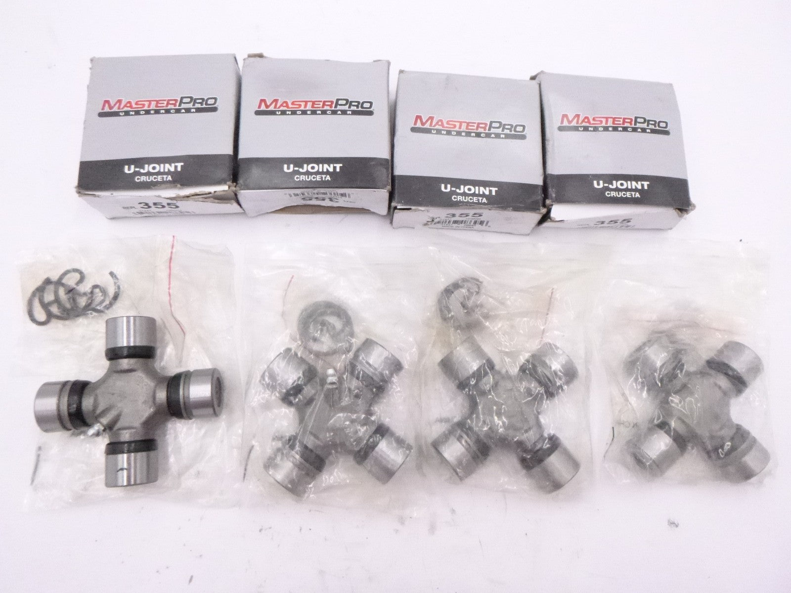 4 Pack MasterPro 355 U-Joints for 1961-1962 Buick LeSabre Invicta Electra