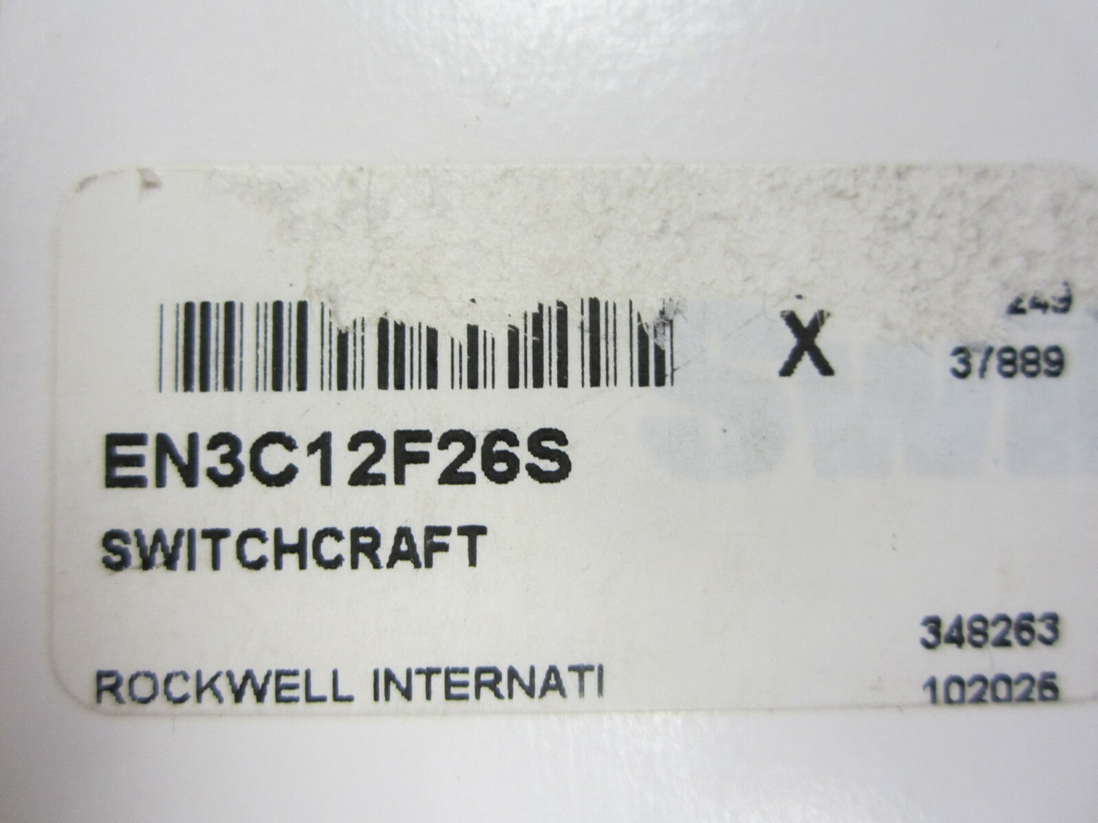 Rockwell International EN3C12F26S Switchcraft Connectors (Lot of 3)