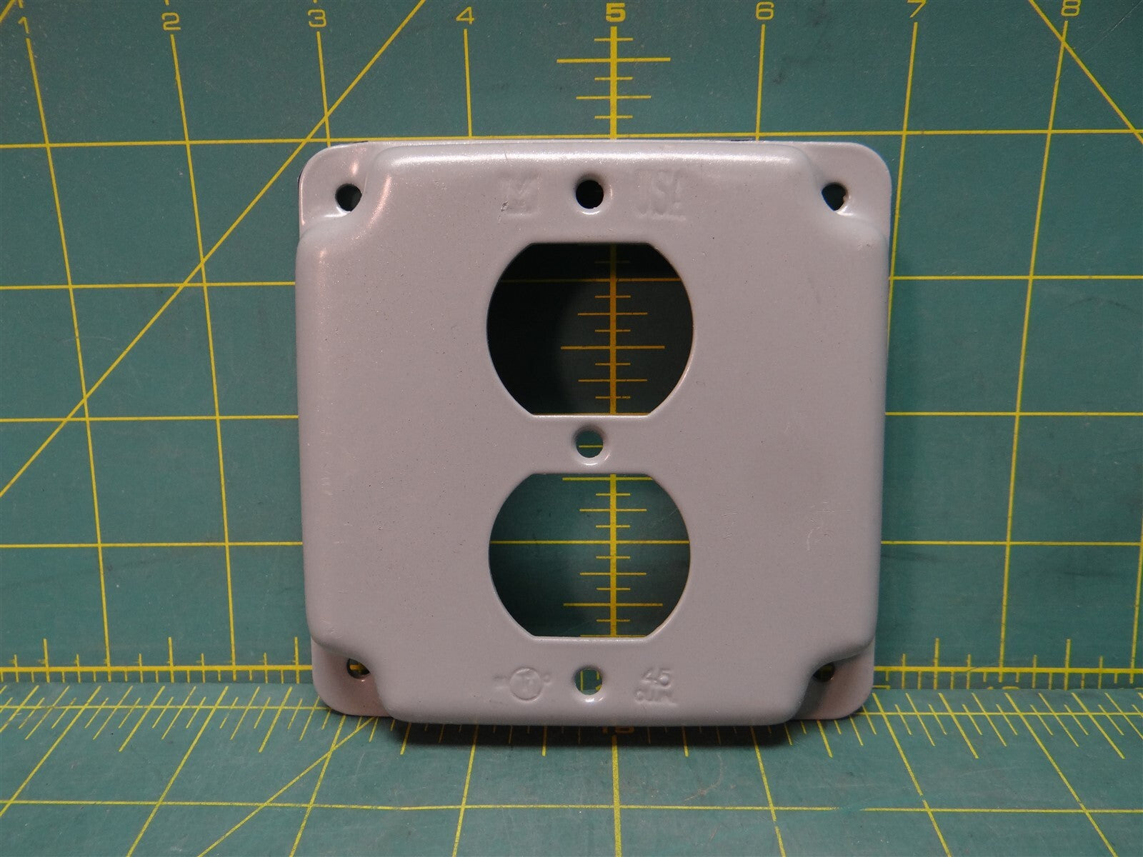 MULBERRY 11402 4" Raised Square Cover Duplex Steel Finish Powder Coated