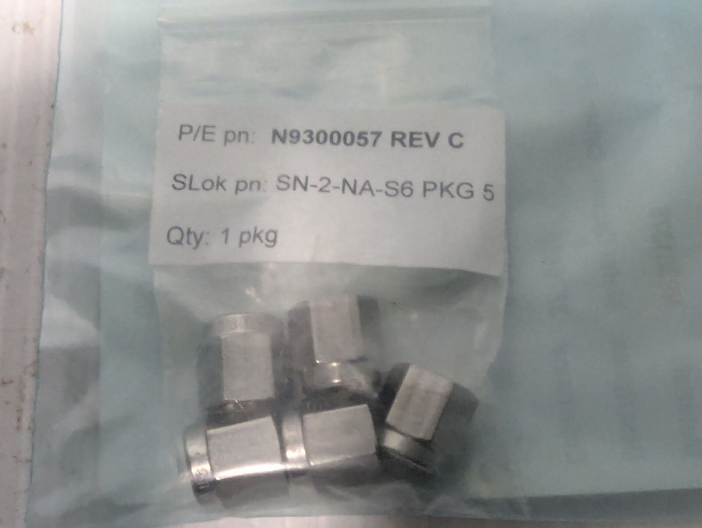 N9300057 1/8 in Stainless Steel Tube Fitting Nut - Lot of 5