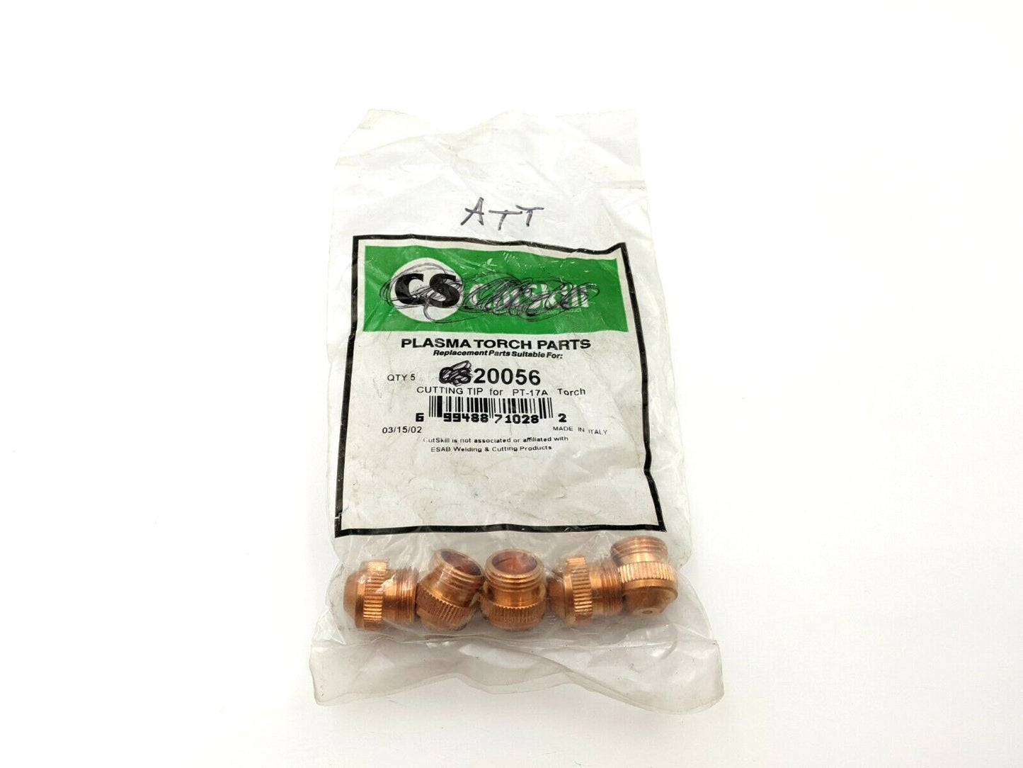 5 Pcs Thermadyne Cutskill CS 20056 Cutting Tip PT-17A PT-17AM Torch Consumable