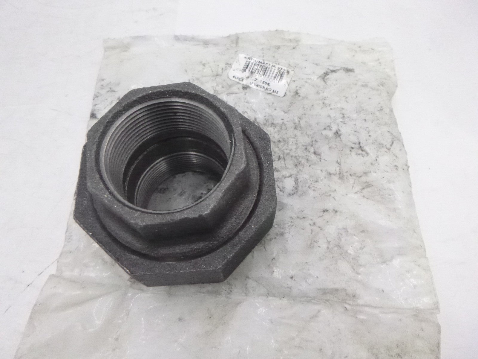 ASC Anvil 1-1/2" Black Union 8700163150 Malleable Iron Double End FNPT