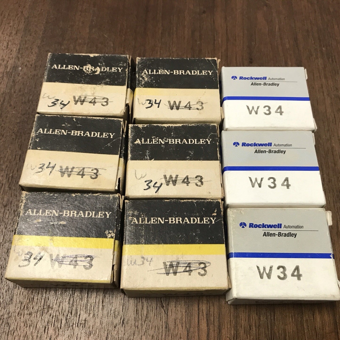 NEW Old Stock Allen-Bradley W-34 Thermal Overload Relay Lot Of 9