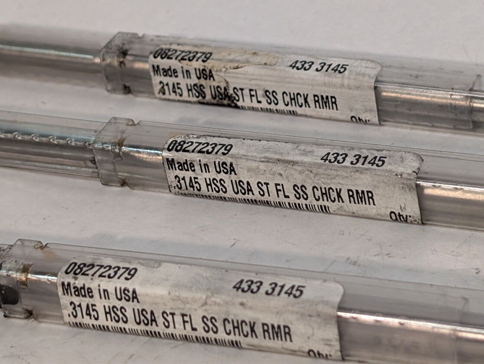 (1) 0.3145" High Speed Steel 6 Flute Chucking Reamer, 08272379, Made in USA