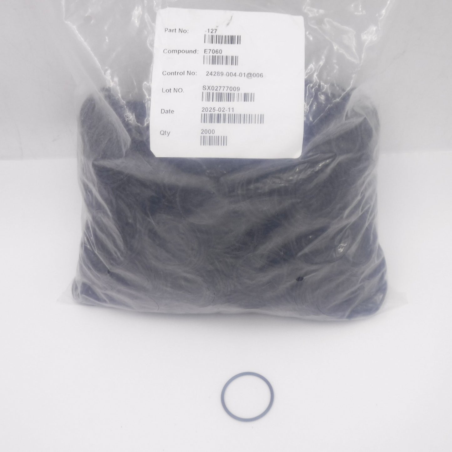 2000 Pack Black O-Rings 1-7/16"ID x 1-5/8"OD x 3/32"CS E7060 Compound E7060-127