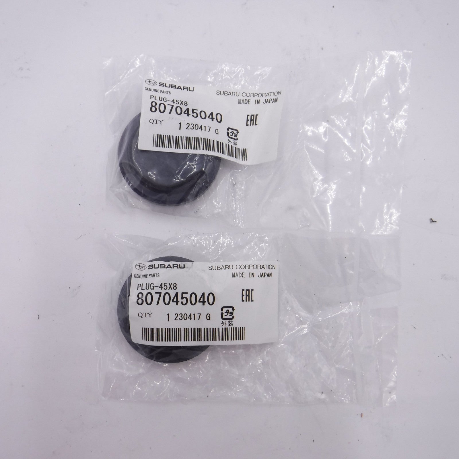 2 PAck OEM Subaru Engine Camshaft Plugs 807045040 For 1990-2012 Subaru Legacy