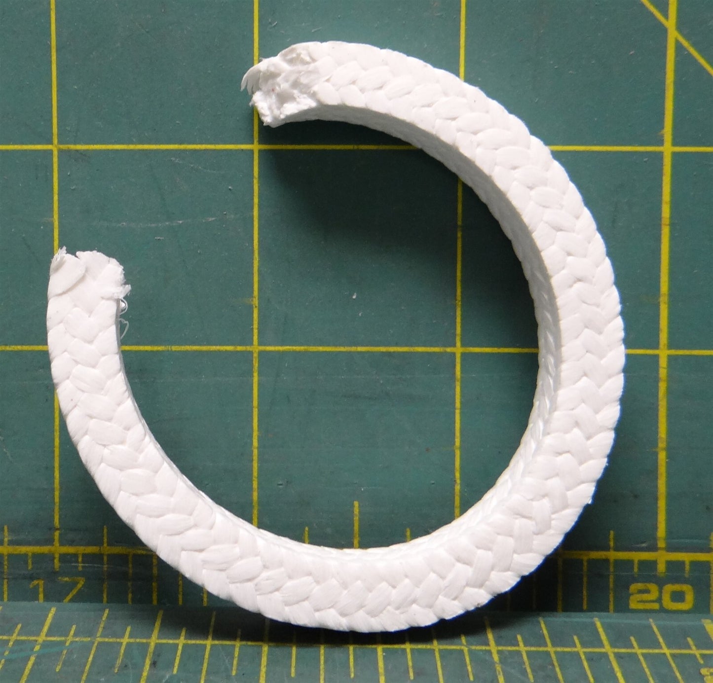 (6) Lattyflon 3206 CE PTFE Braided Packing Rings 2.5"Diameter, 5/16"Width Square
