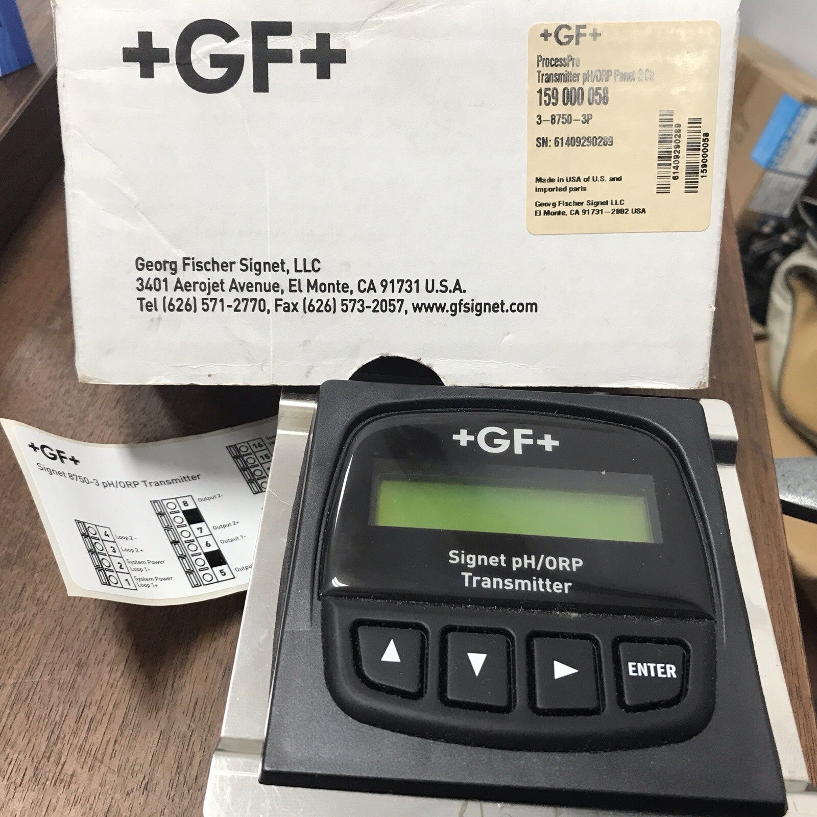GF Signet 3-8750-3P Transmitter  pH/ORP Georg Fischer Signet ProcessPro Panel 2