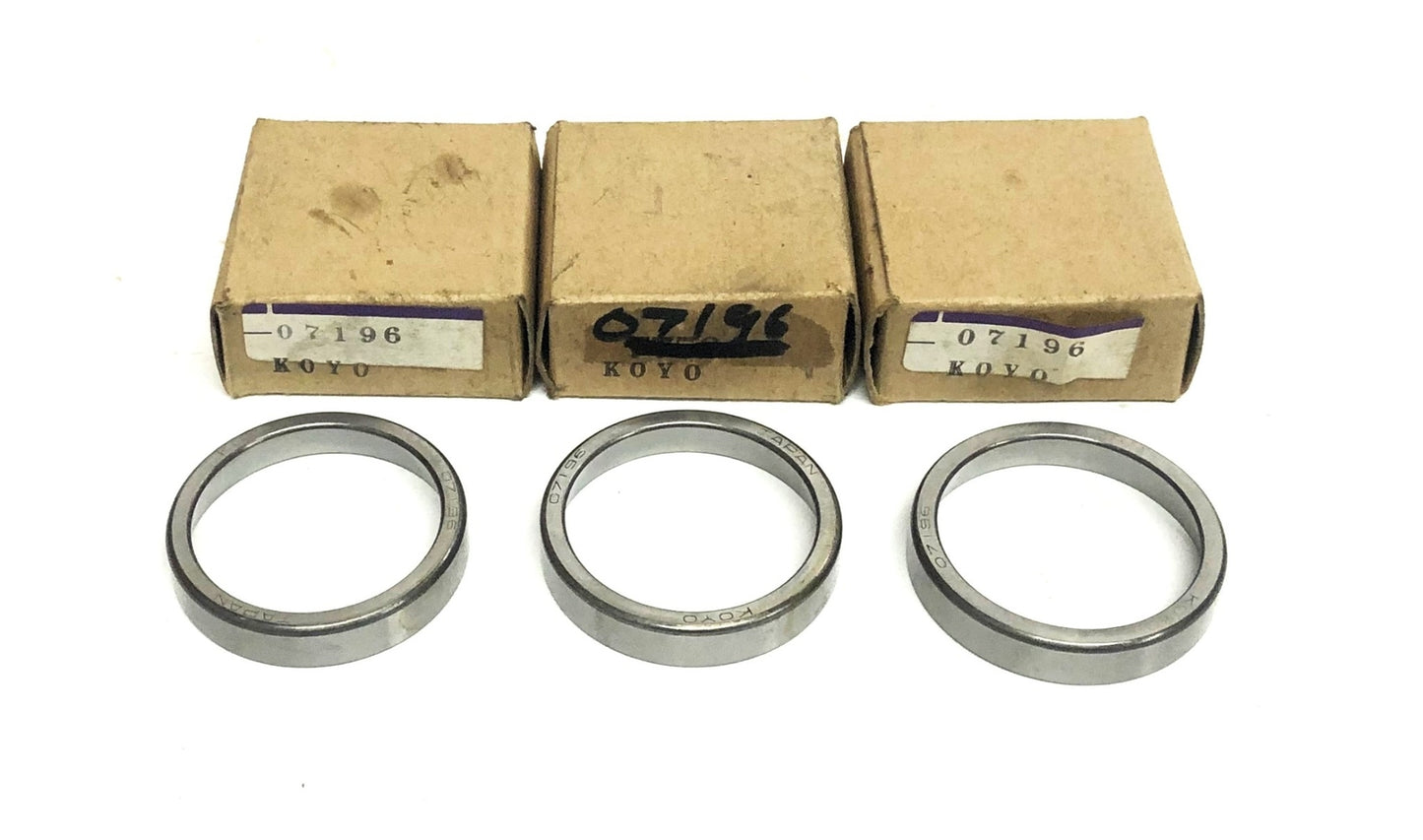 Koyo Bearing Tapered Roller Bearing Cup 07196 [Lot of 3] NOS