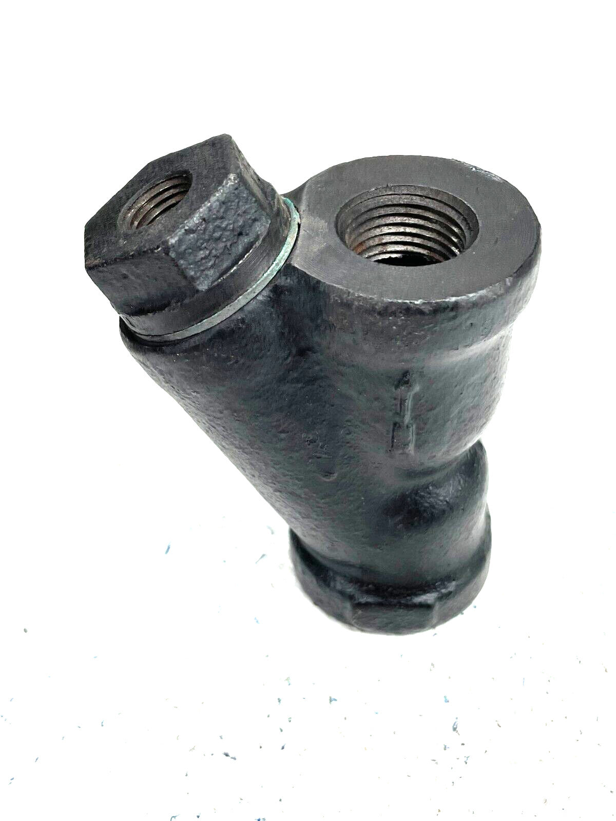 Wye Y Strainer 1/2" NPT Cast Iron 250 Psi SWP w/ Blow-Off & 1/32" Perf. Screen