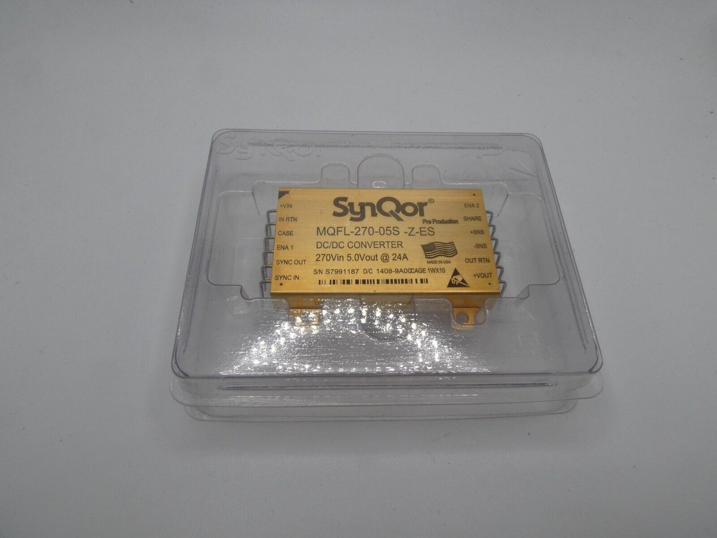 Synqor MQFL-270-05S-Z-ES DC/DC Converter 270Vin - 5V Out 24A