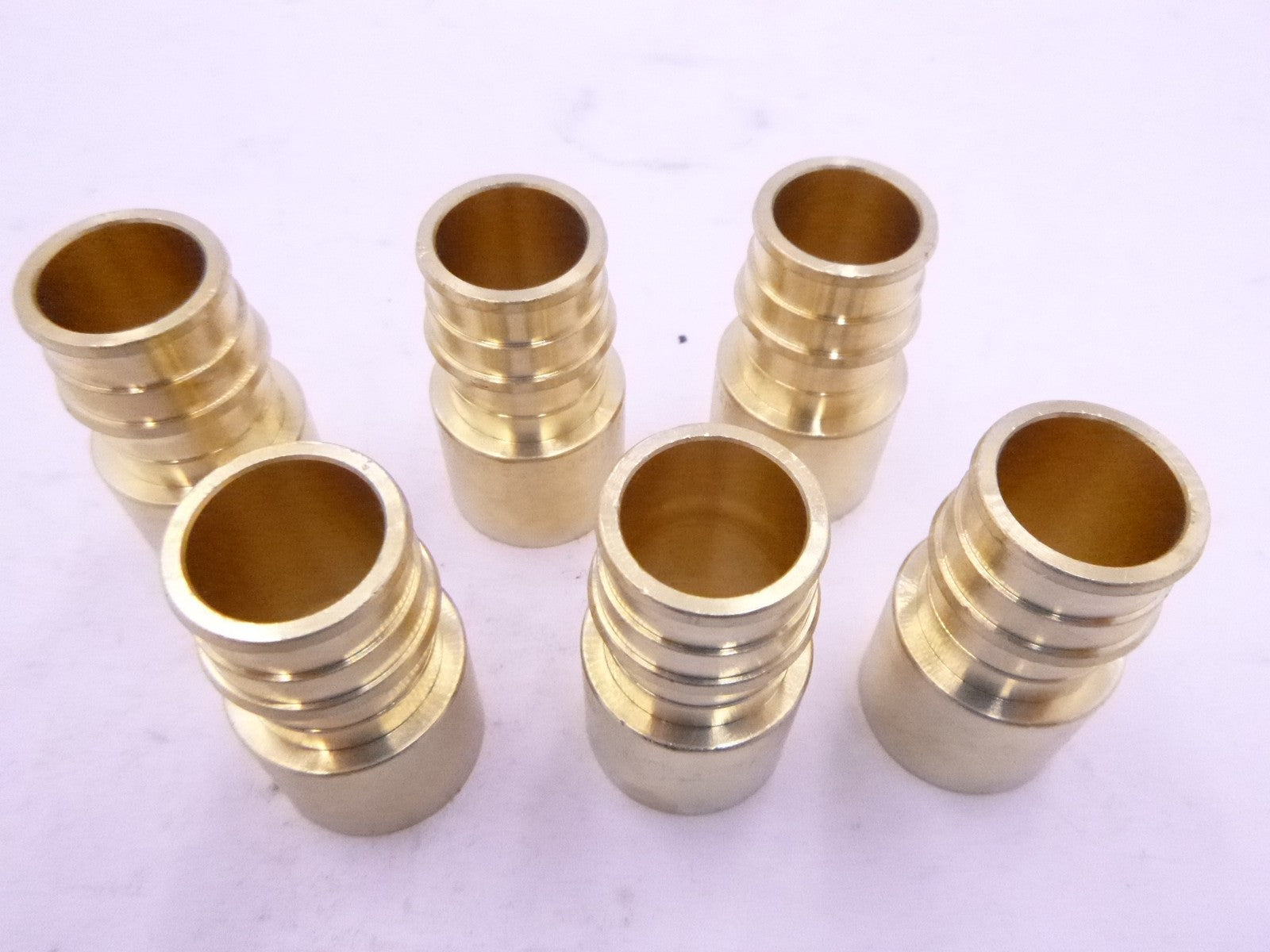 6 Pack Jones Stephens 3/4" PEX Expansion x 1" Female Sweat Brass Adapters