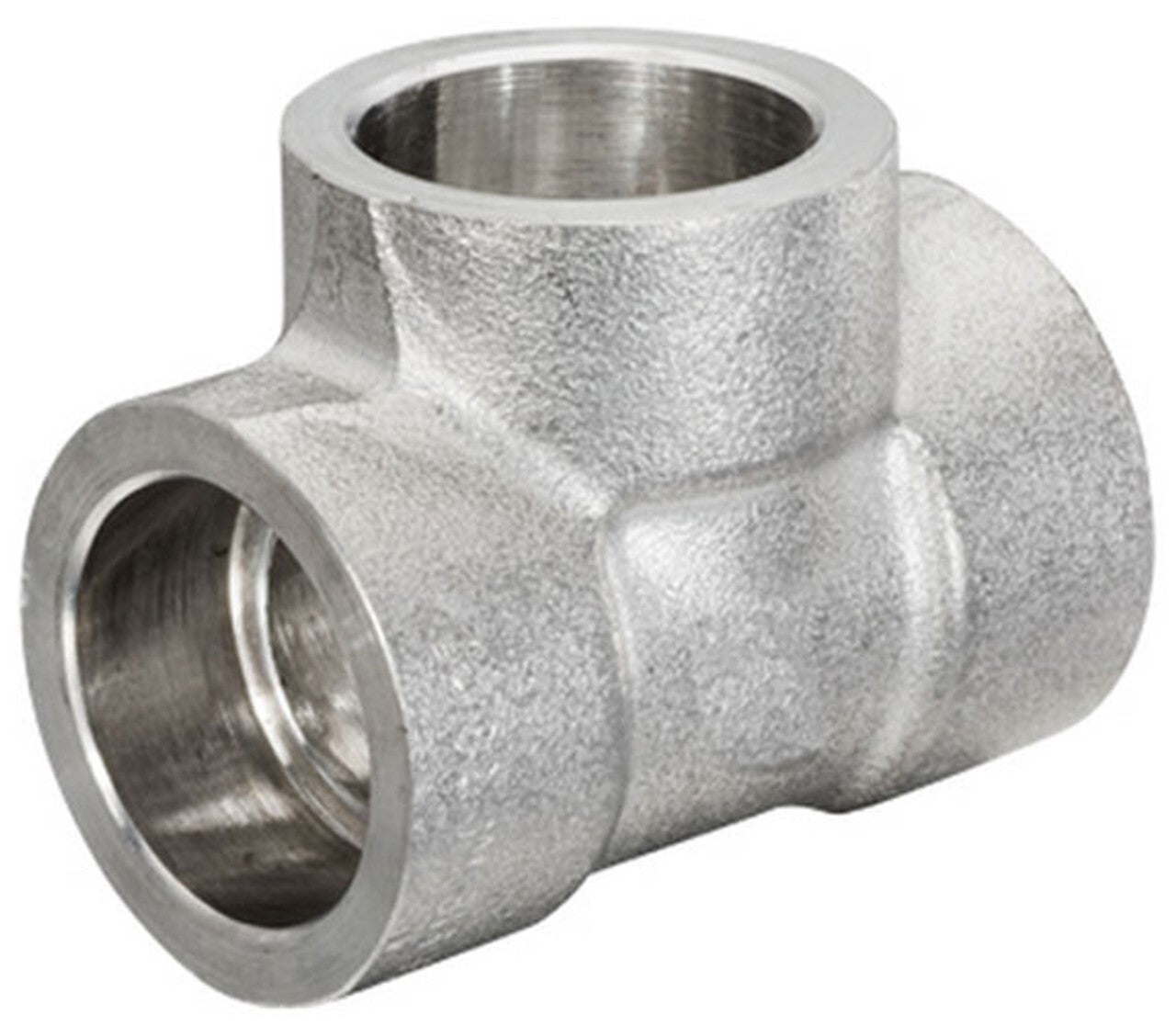 TEE, Reducing 3/4" x 1/2" Class 3000 Socket Weld End 304 Stainless Steel Fitting