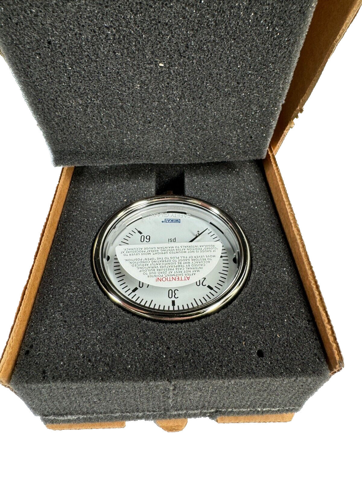 WIKA 9744916 Type 232.54, 1/4" NPT LM, 0-60 psi, 2-1/2" Face, Safety Glass *NIB*