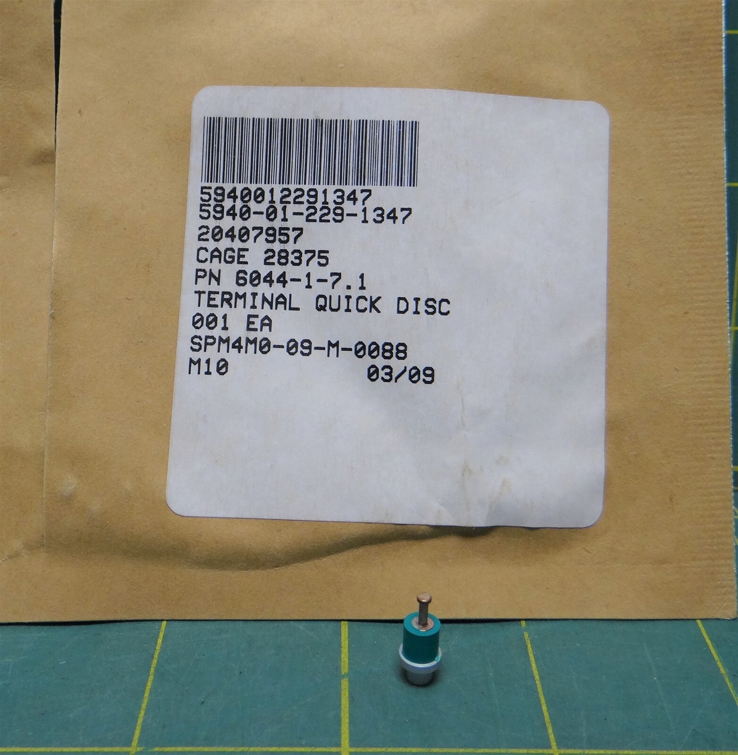Spectron Quick Disconnect Terminal P/N: 6044-1-7.1 NSN: 5940-01-229-1347