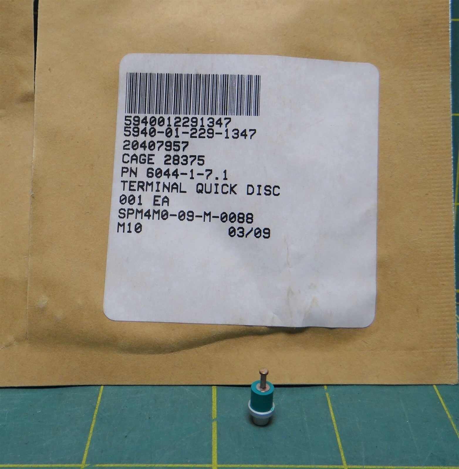 Spectron Quick Disconnect Terminal P/N: 6044-1-7.1 NSN: 5940-01-229-1347