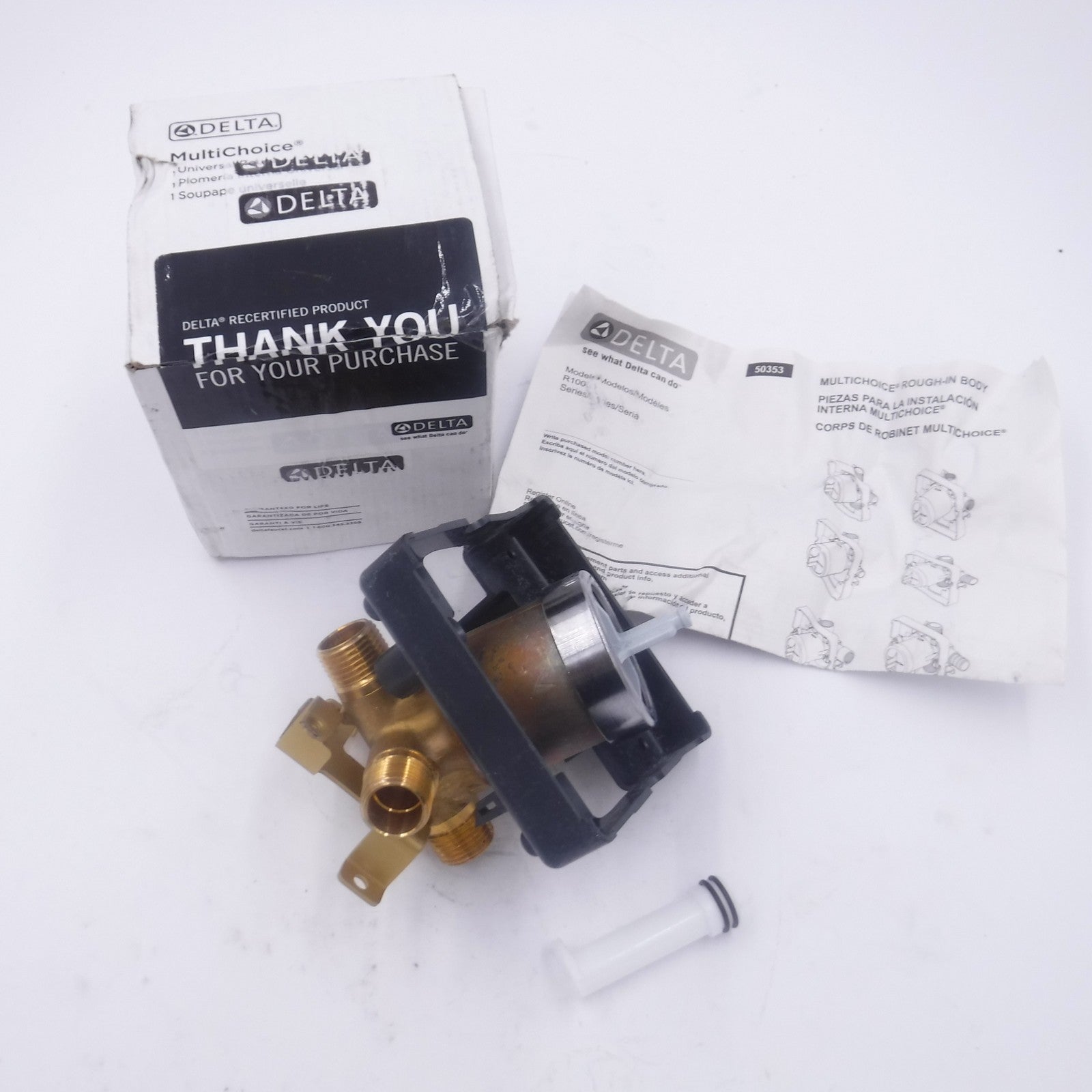 Delta R10000-UNBX-R Multi-Choice Universal Tub & Shower Valve Body Rough-In Kit