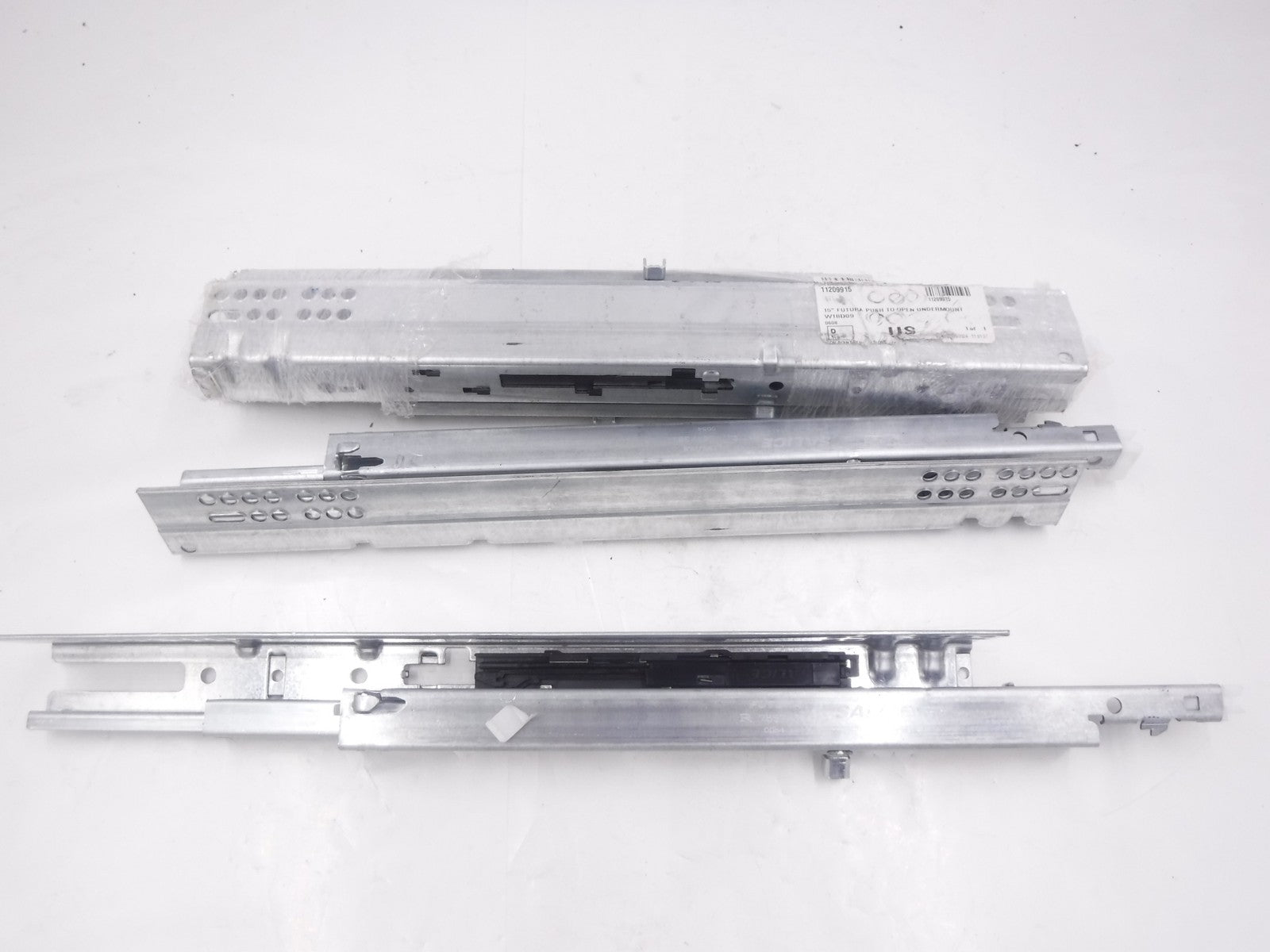 4 Pack Salice Futura 15"L Extension Push Open Undermount Drawer Slides SEE DES
