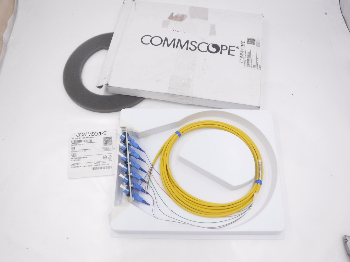 Commscope 5 Meter L Fiber Optic Adapter Pack W/6 Single Mode SC/UPC