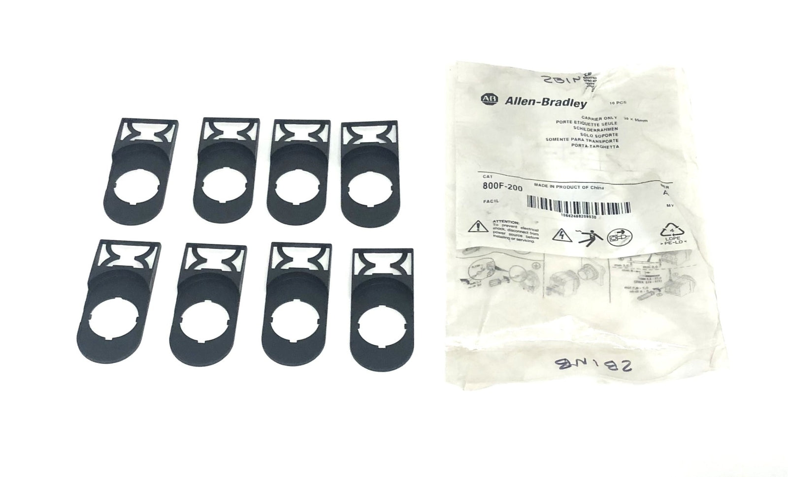 Allen-Bradley Series A 30X55MM Legend Plate Frame 800F-200 [Lot of 8] NOS
