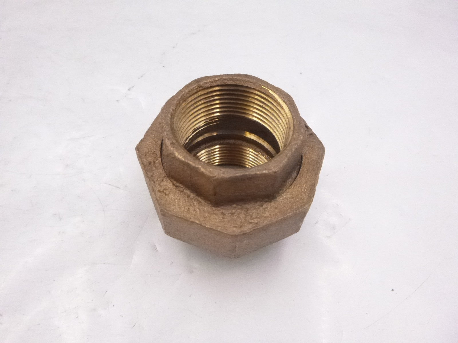1-1/4" FNPT Brass Threaded Lead-Free Union Pipe Fitting