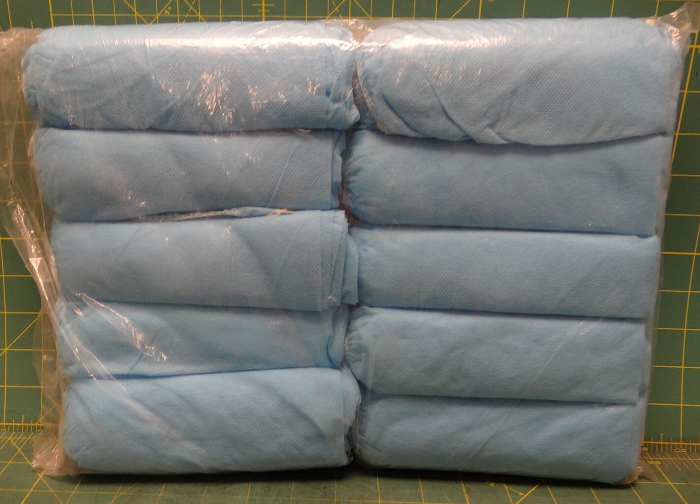 (100) 50 Pair Disposable Shoe Cover Nonskid PPE Medical Booties Size Large