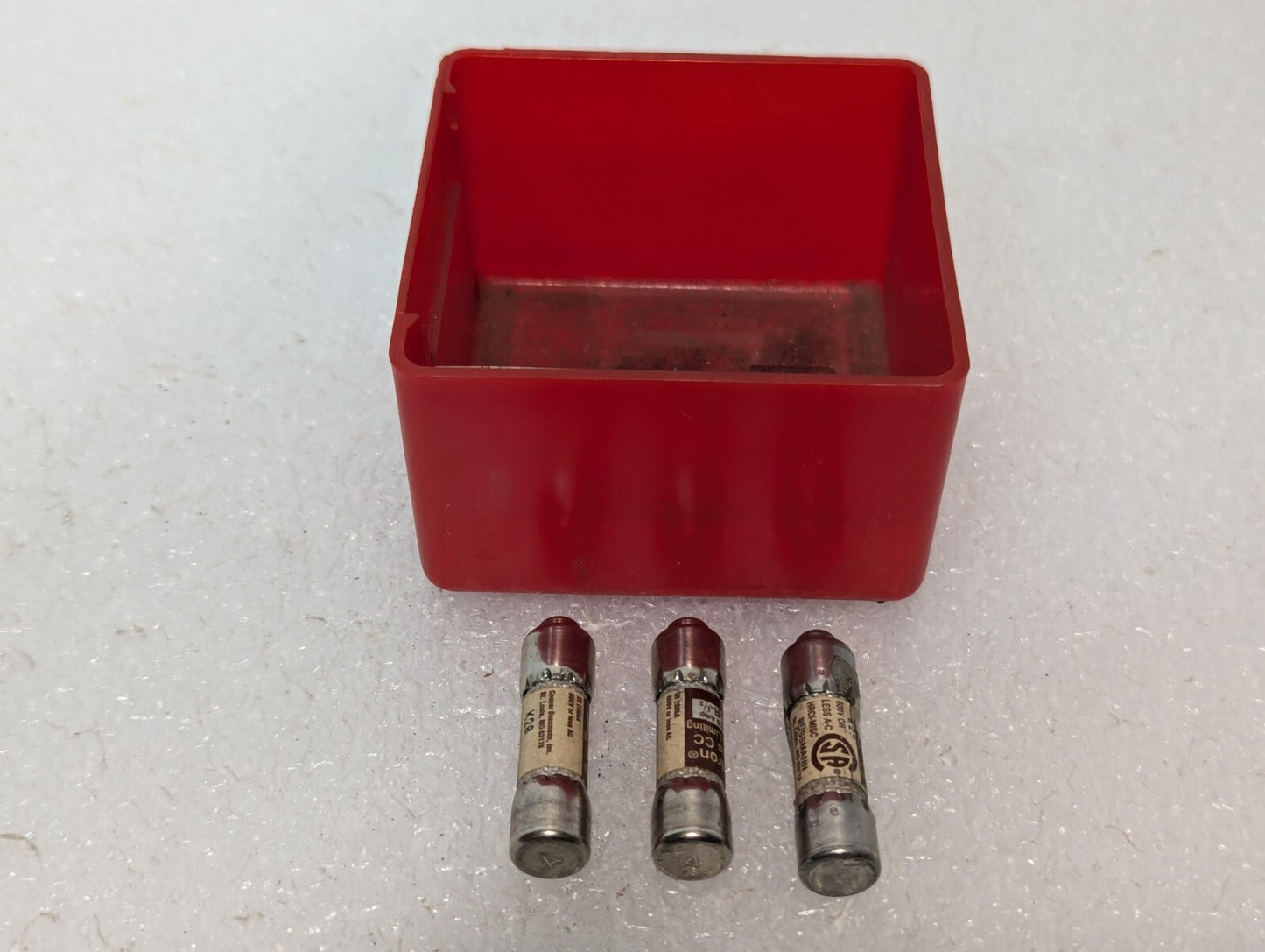 Lot of 3 Bussmann KTK-R-1/2 Limitron Fast Acting 0.5A Fuse, Class CC, 600vac