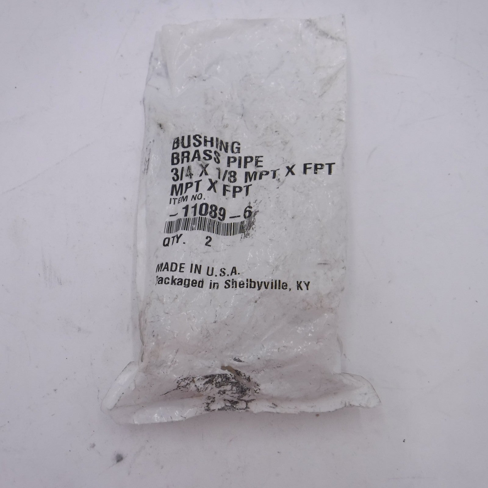 2 Pack MSC Brass Pipe Bushings 1/8" x 3/4" FNPT x MNPT -11089-6