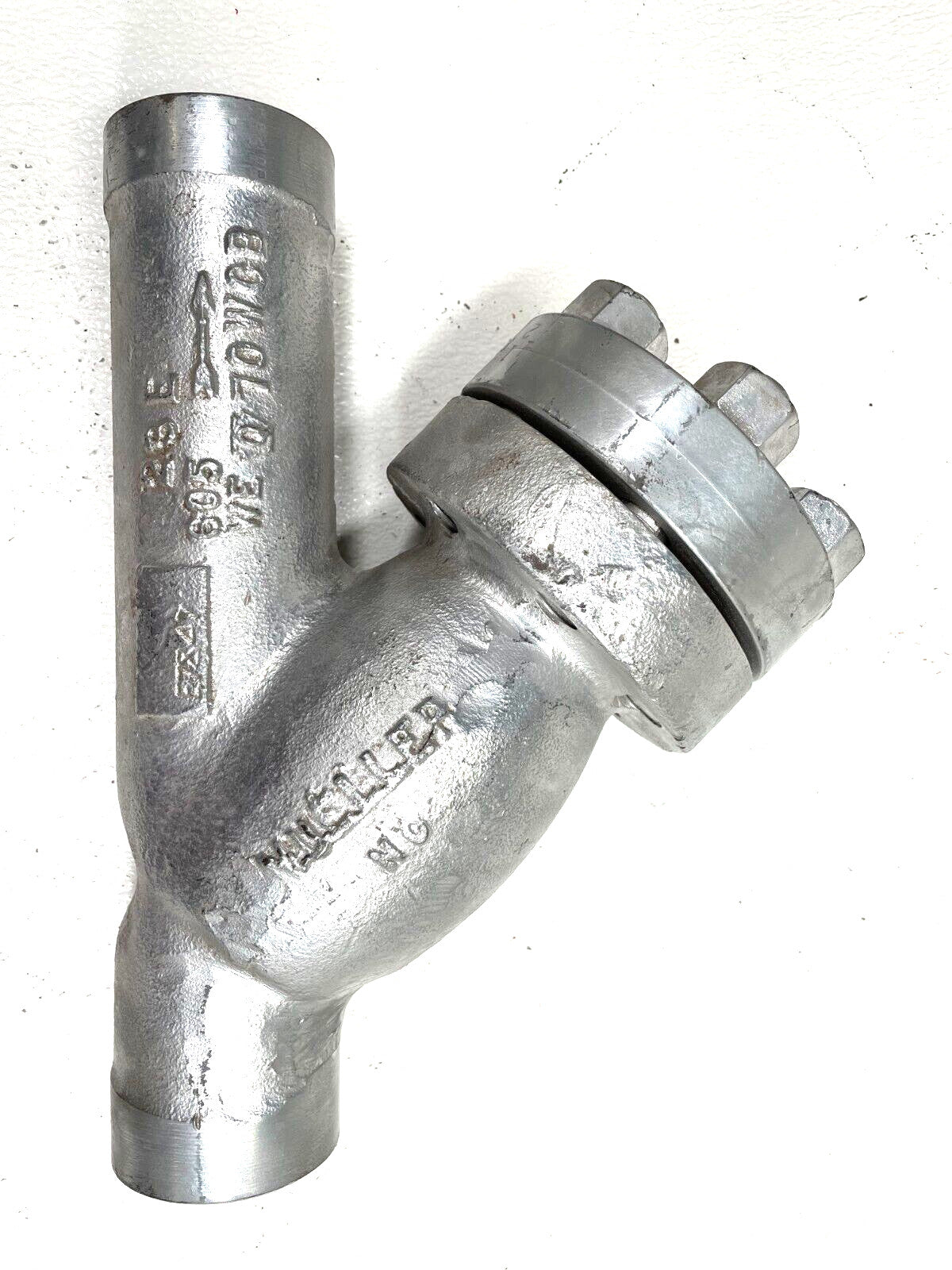 Cast Steel WCB Wye Y Strainer 1-1/2" Class 1500 Socket Weld 1/16" Perf Screen