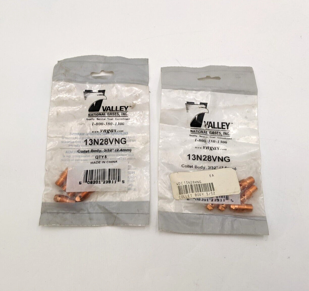 10PC Valley National 13N28VNG Collet Body 3/32" 2.4mm 13N28 TIG Welding Equip