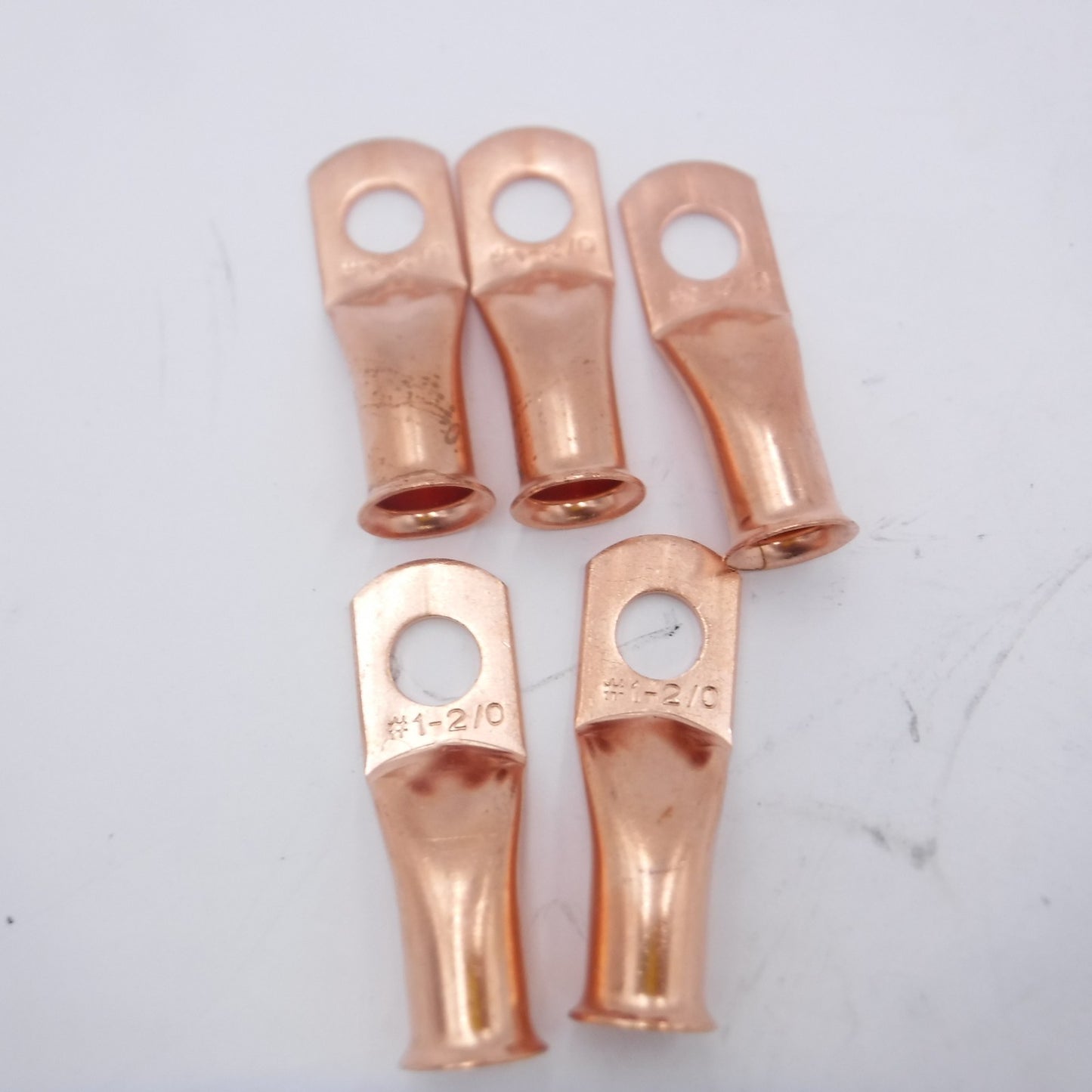 5 Pack #1-2/0 Standard Copper Lug 1/2" Hole EL402050