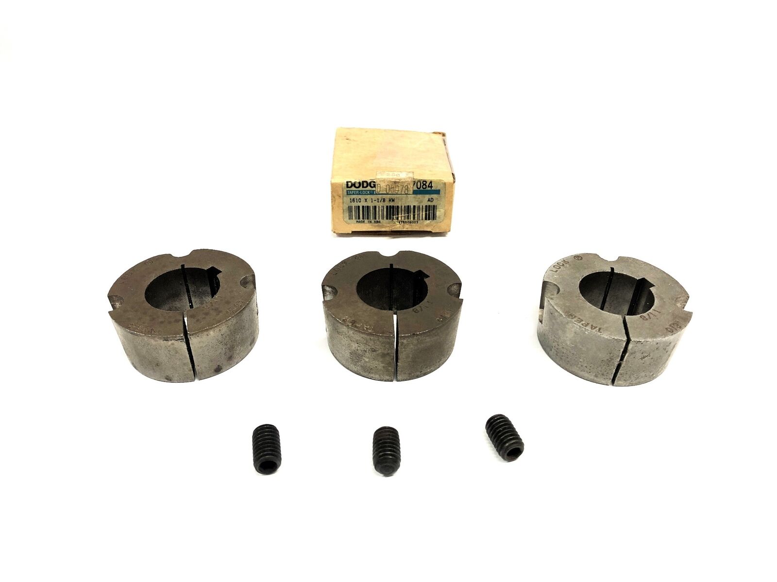 Dodge KW Split Taper Bushing 1610X1-1/8 [Lot of 3] NOS