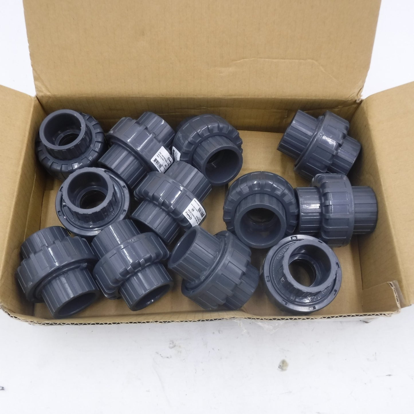 12 Pack ProFlo 1" SxS PVC Schedule 80 Union W/EDPM O-Ring  PFP80SUNG