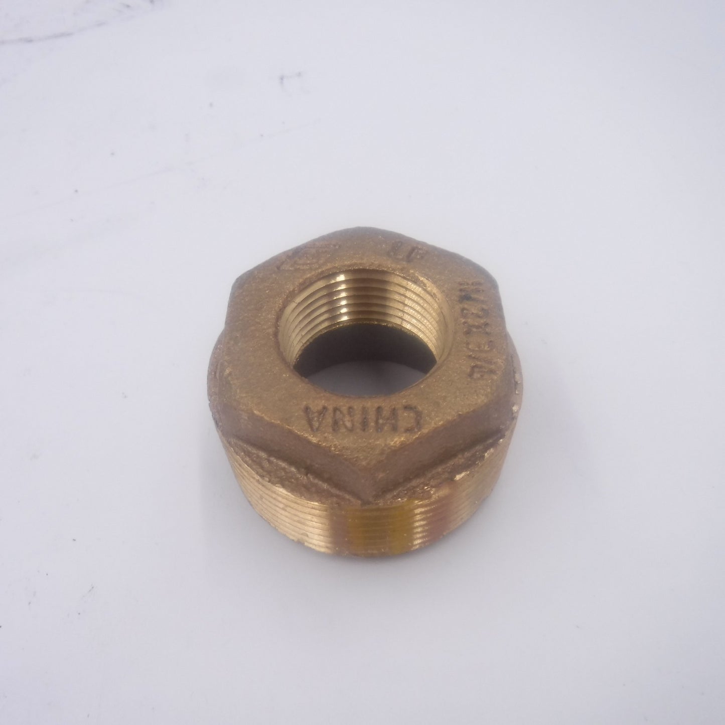 Brass Pipe Reducer Fitting 1-1/2" MNPT to 3/4" FNPT LF Lead Free