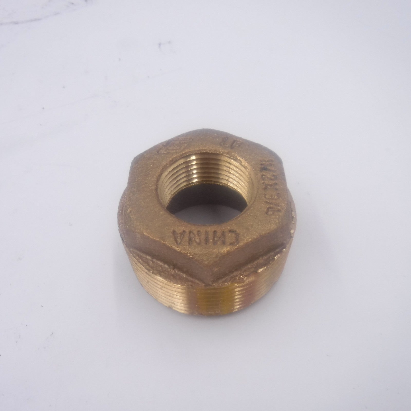 Brass Pipe Reducer Fitting 1-1/2" MNPT to 3/4" FNPT LF Lead Free