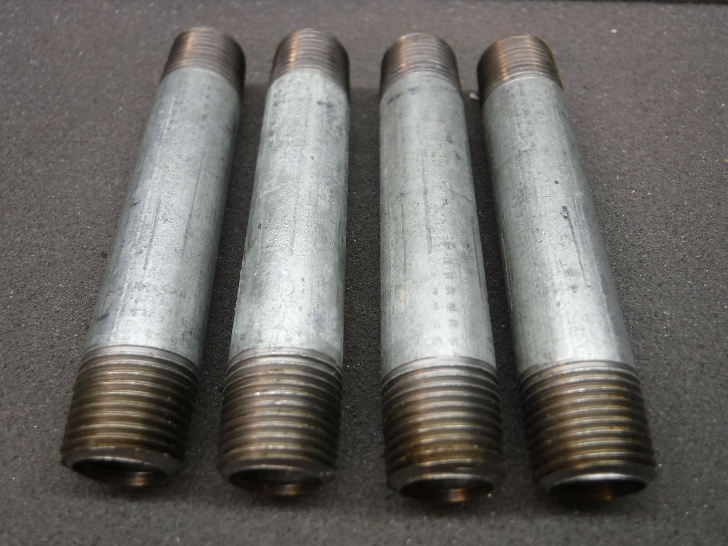 Nipple & Fitting Corp. 1/2 x 4 1/2, Standard Galvanized Steel Nipples *Lot of 4*