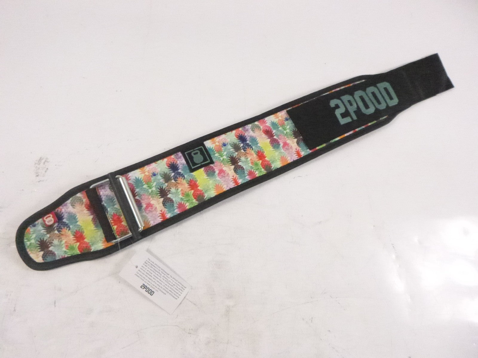 2Pood Multi Color Pineapple 4" Weightlifting Belt Size XXS