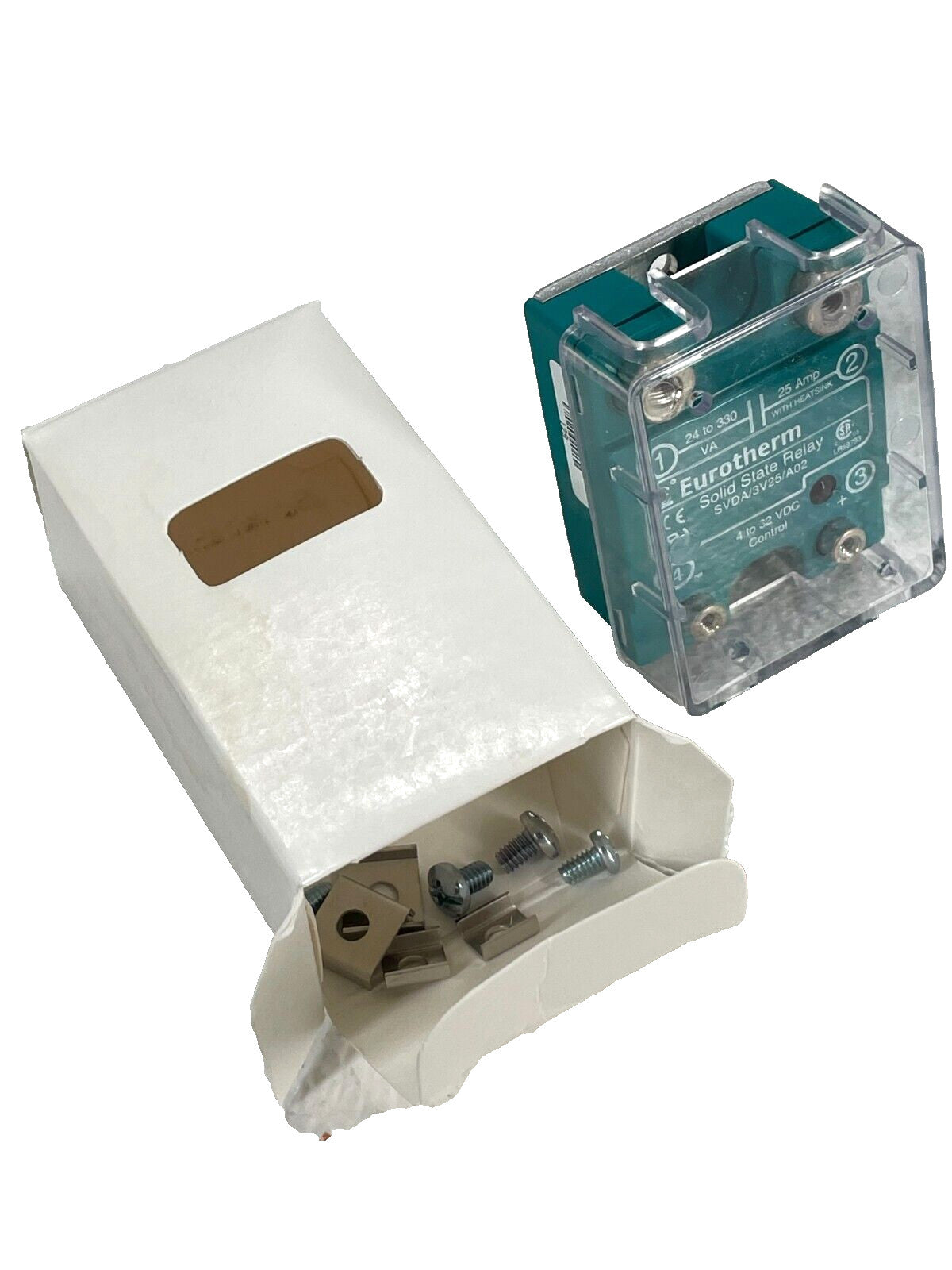 EUROTHERM Solid State Relay SVDA / 3V25 / A02, 24 to 330 VA, 25 Amp w/ Heatsink