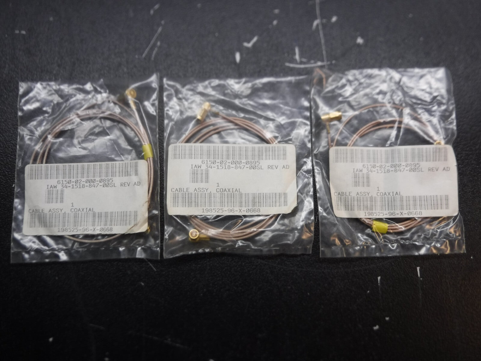 Coaxial 6150-02-000-0895 / IAW 34-1518-847-00SL Rev. AD ** Lot of 3 **