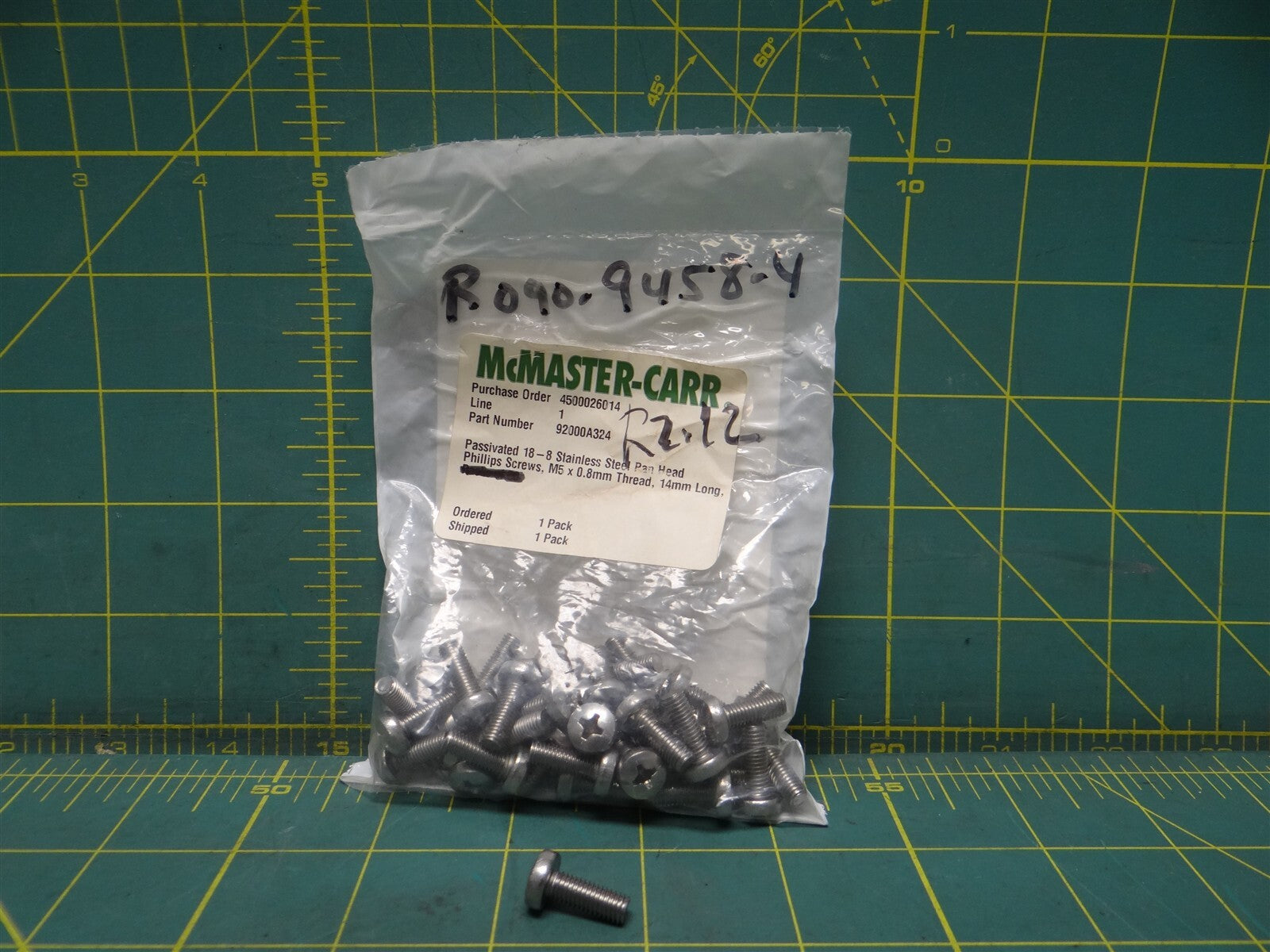 (Qty: 46) M5 x 0.8mm Passivated 18-8 Stainless Steel Pan Head Phillips Screws