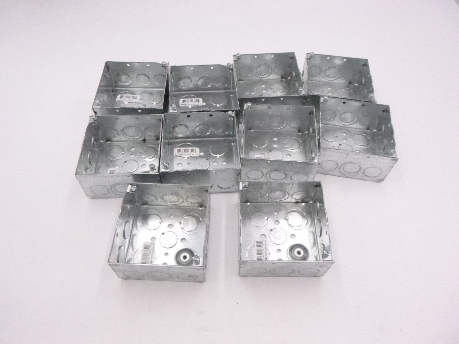 10 Pack Steel City Welded Style Outlet Box Steel 30.3 cu-in 4" x 2-1/8"