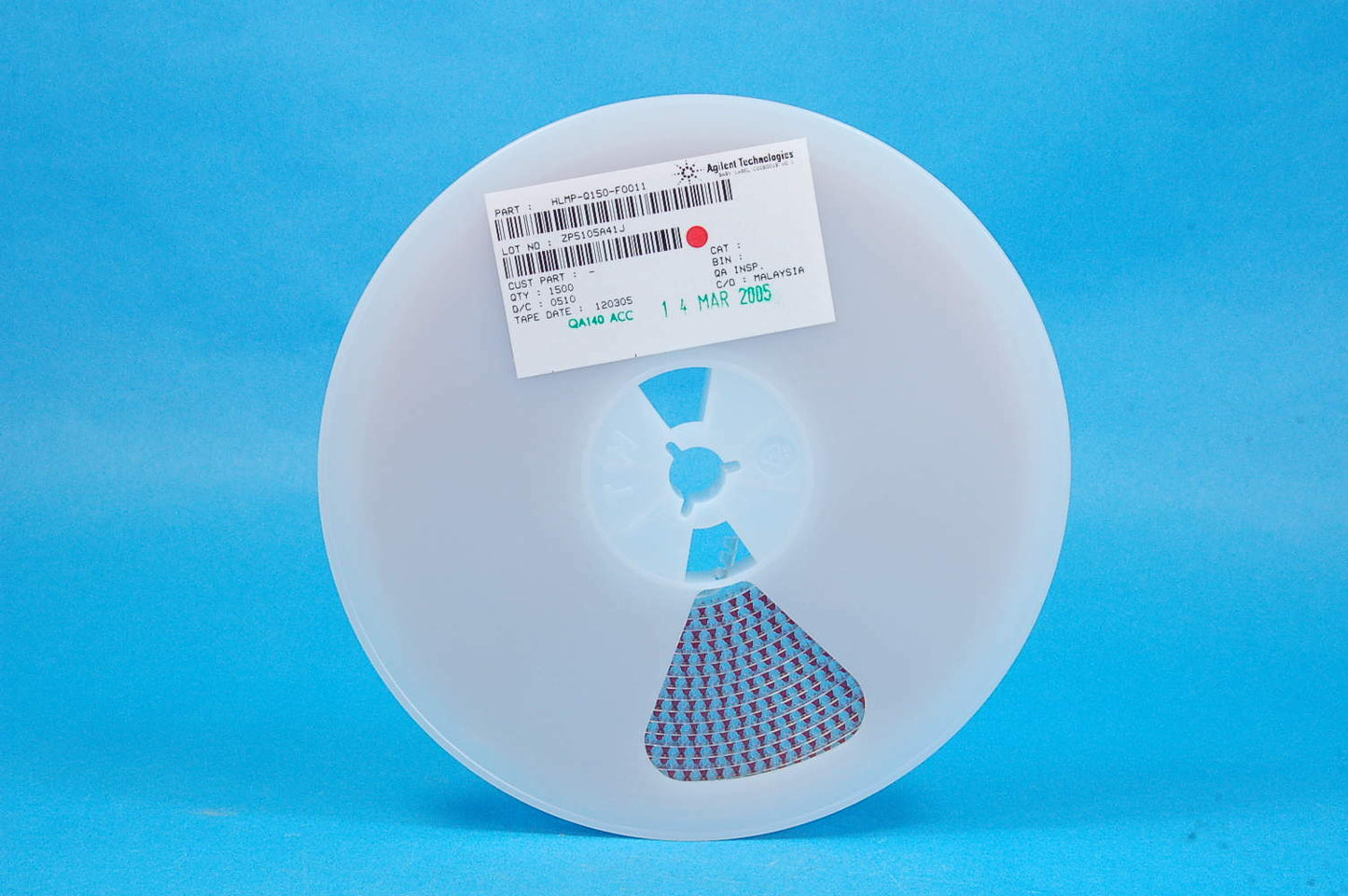 1500 Reel Agilent HLMP-Q150-F0011 LED SMD Sub-Miniature Red 90-deg Clear Lens.