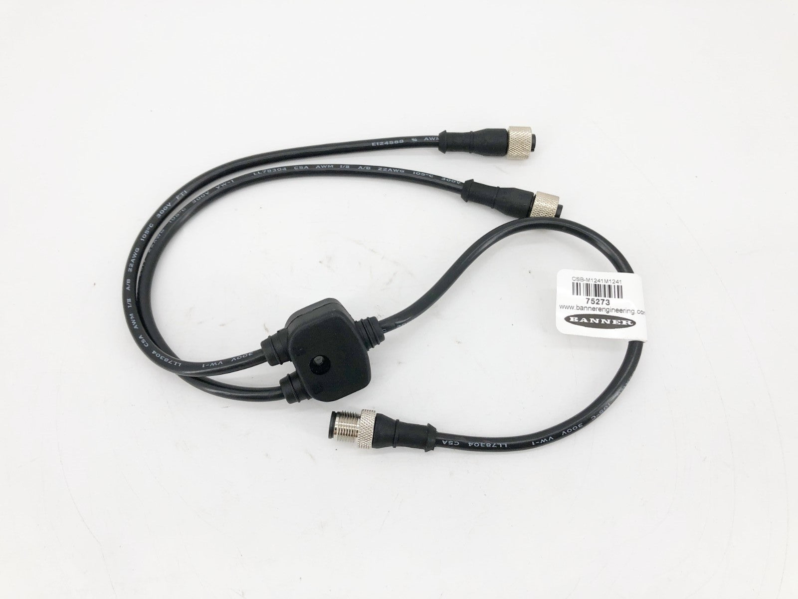 New Banner CSB-M1241M1241 Splitter Cable M12 Male To 2-M12 Female 75273 - No Box