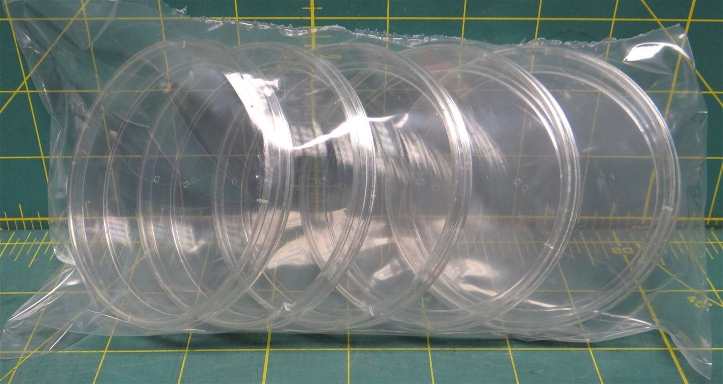 5pk. 100x15mm Single Use Laboratory Medical Bio Polystyrene Petri Dishes