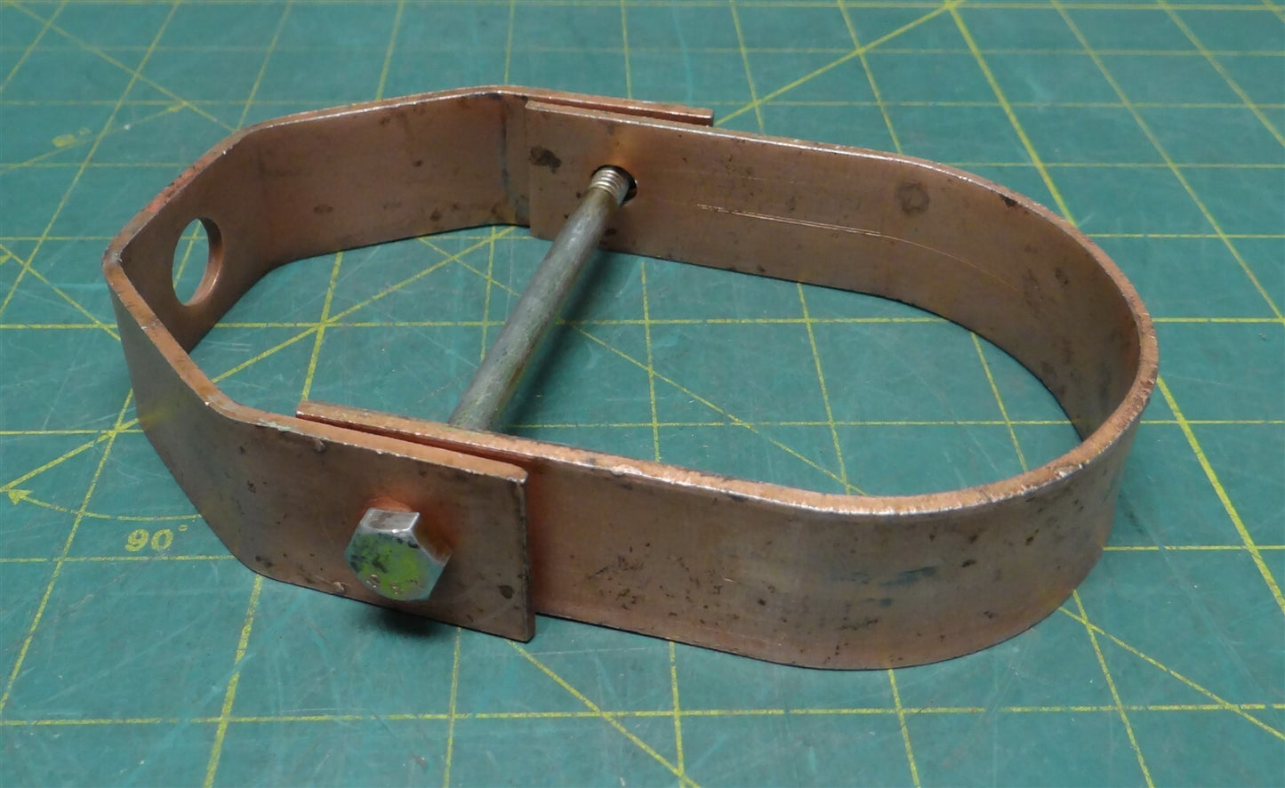 402 Clevis Hanger for 3" Tube Copper Plated Steel Light Duty 5.25" x 3.5" x 1"