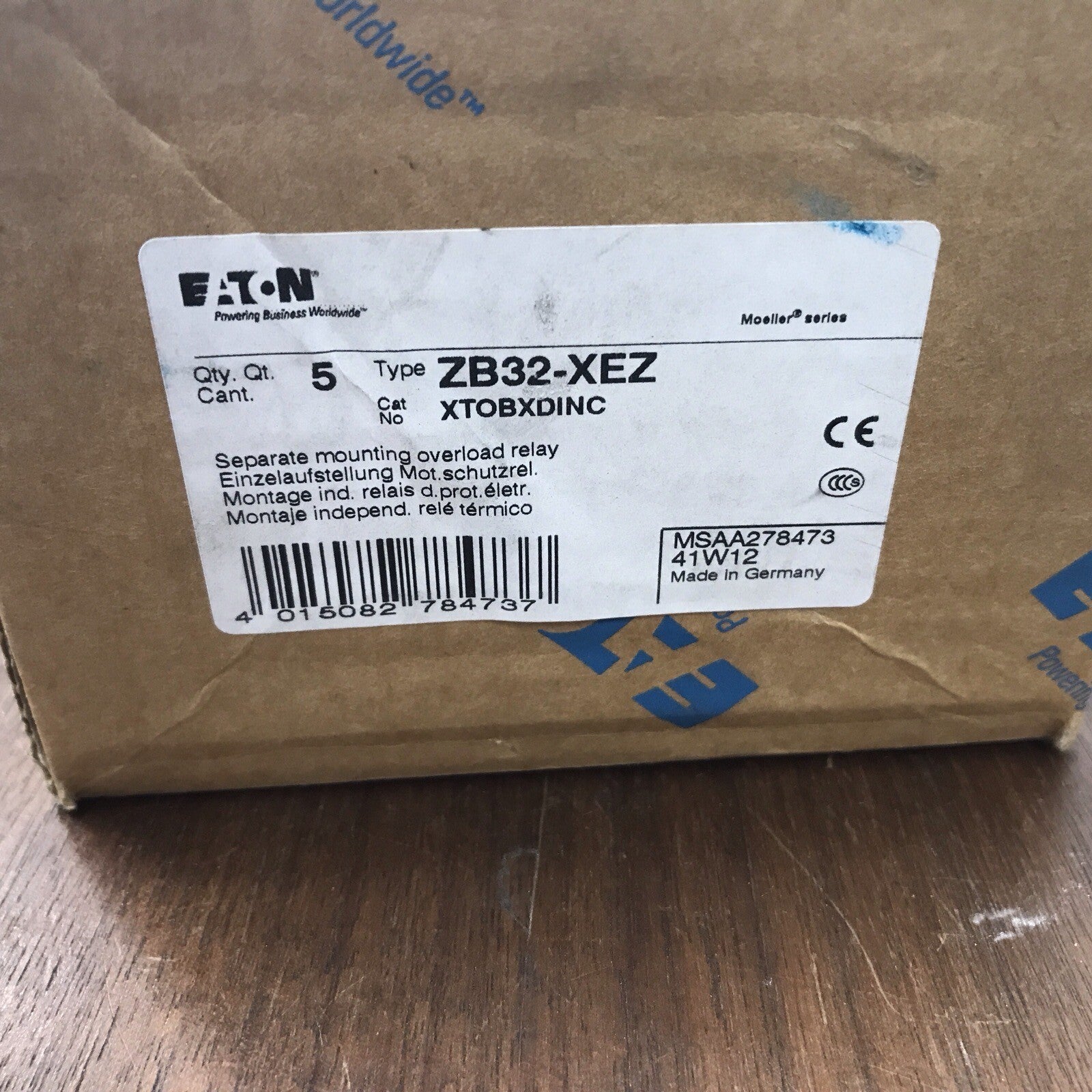 Eaton Separate Mounting Overload Relay ZB32-XEZ 5 Pieces In Box XTOBXDINC